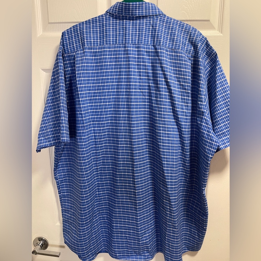 L.L. Bean Wrinkle Resistant Traditional Untucked Fit, Plaid Short Sleeve XXL-Reg - Picture 5 of 12